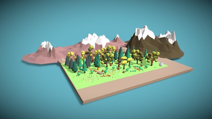 Nature Collection: game-ready low-poly 3D models 3D Model