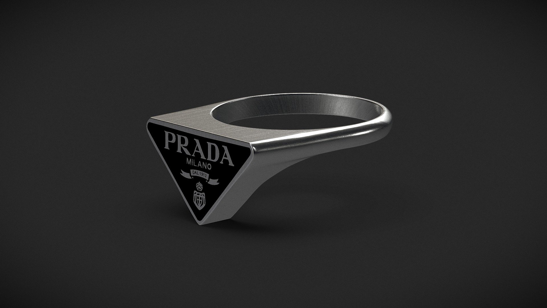 Prada Symbole Ring Black - 3D model by Antonio Bosi (@antoniobosi3d)  [6f03c9c]