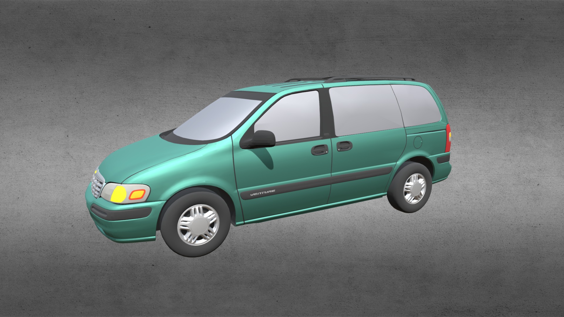 3D model Chevy Venture 1998 - This is a 3D model of the Chevy Venture 1998. The 3D model is about a small green car.