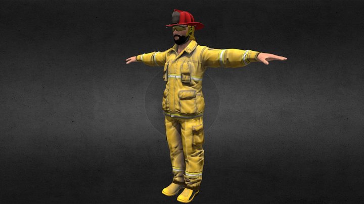 Fireman 3D Model