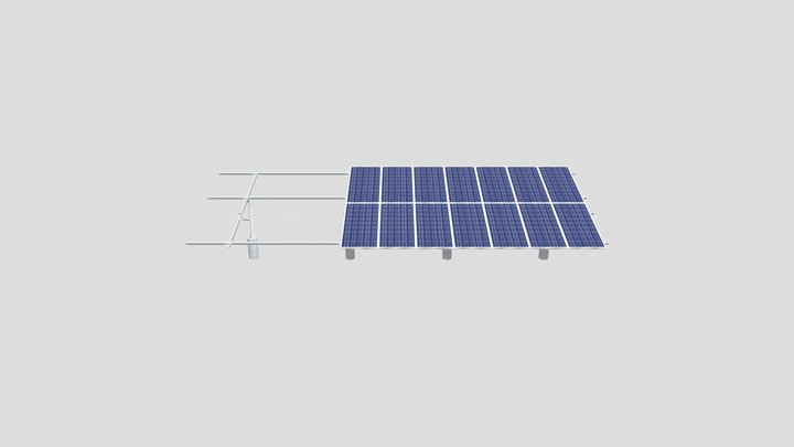SOLO SLIM - 2 LINHAS MONOPOSTE 3D Model