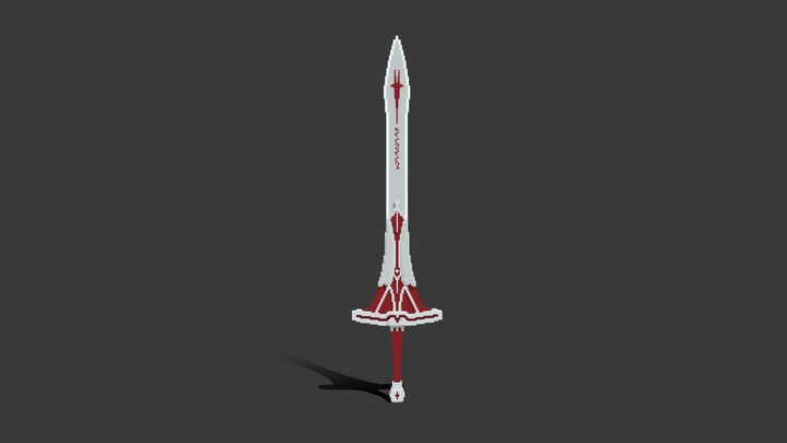 Clarent Blood Arthur - Voxel 3D Model