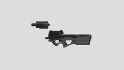 SCP Containment Breach Multiplayer FN P90 - Download Free 3D model by ...