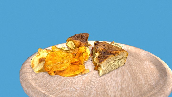 Cottage Cheese Sandwich 3D Model