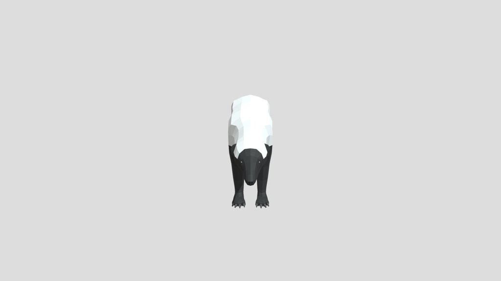 Low Poly Cartoon Honey Badger