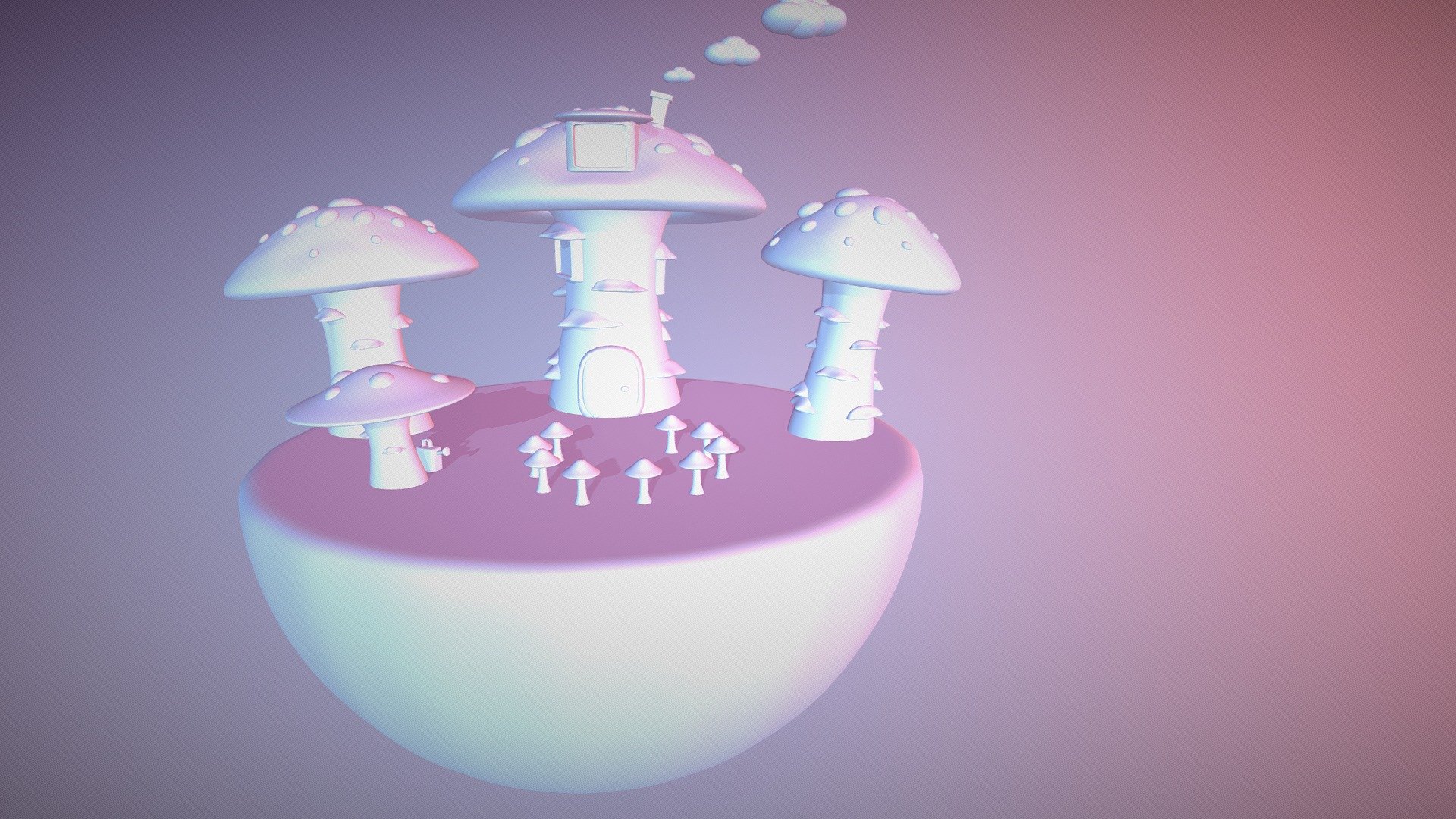 Mushroom Forest - 3D Model By Schungrid [6f0ecdb] - Sketchfab