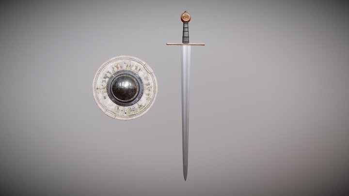 I.33 Buckler and Sword 3D Model