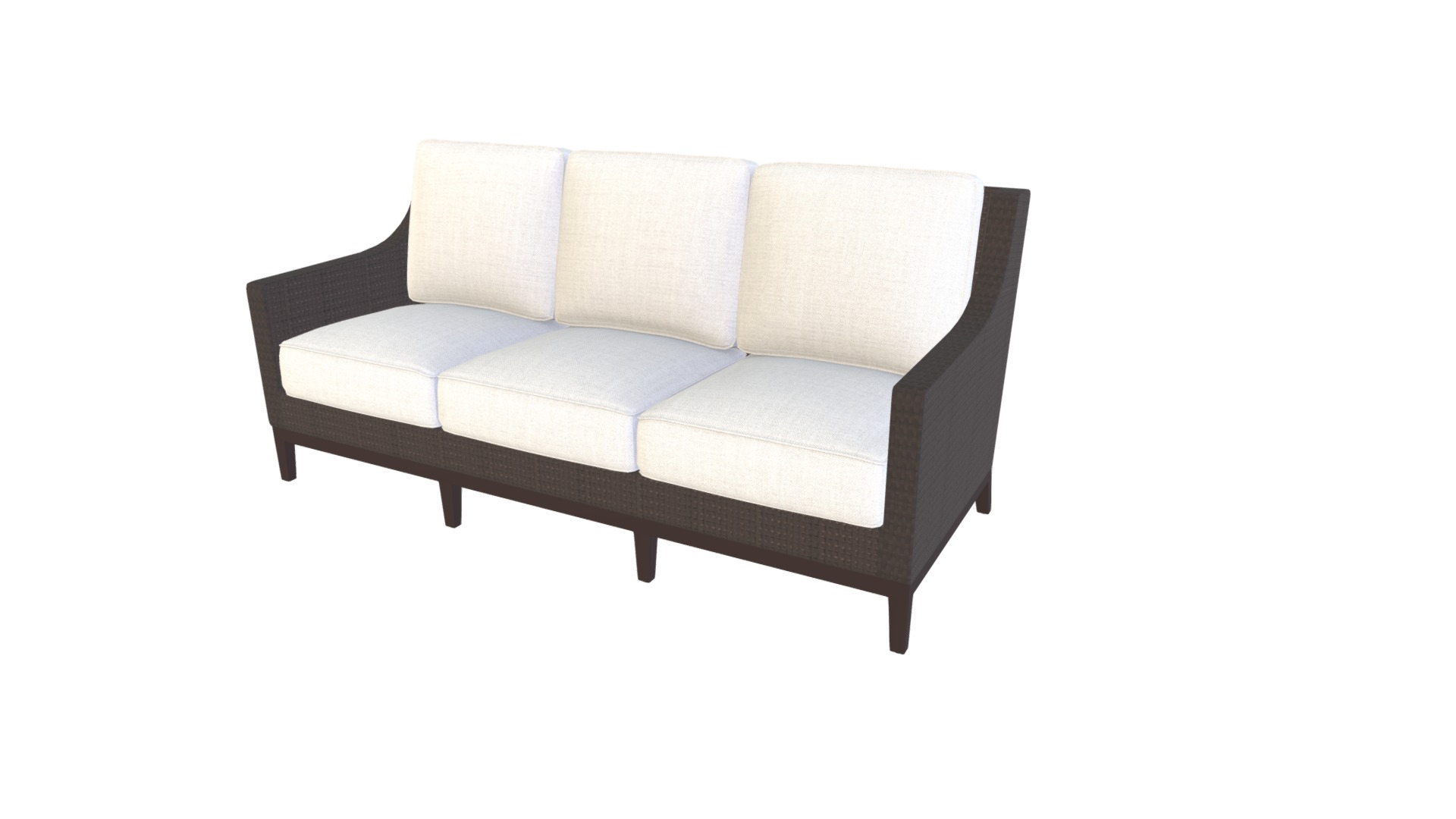 3D model Patio Sofa - This is a 3D model of the Patio Sofa. The 3D model is about a couch with a cushion.