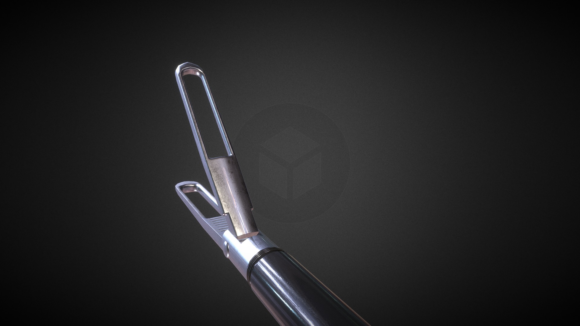 3D model Pince_4 - This is a 3D model of the Pince_4. The 3D model is about a silver and black sword.