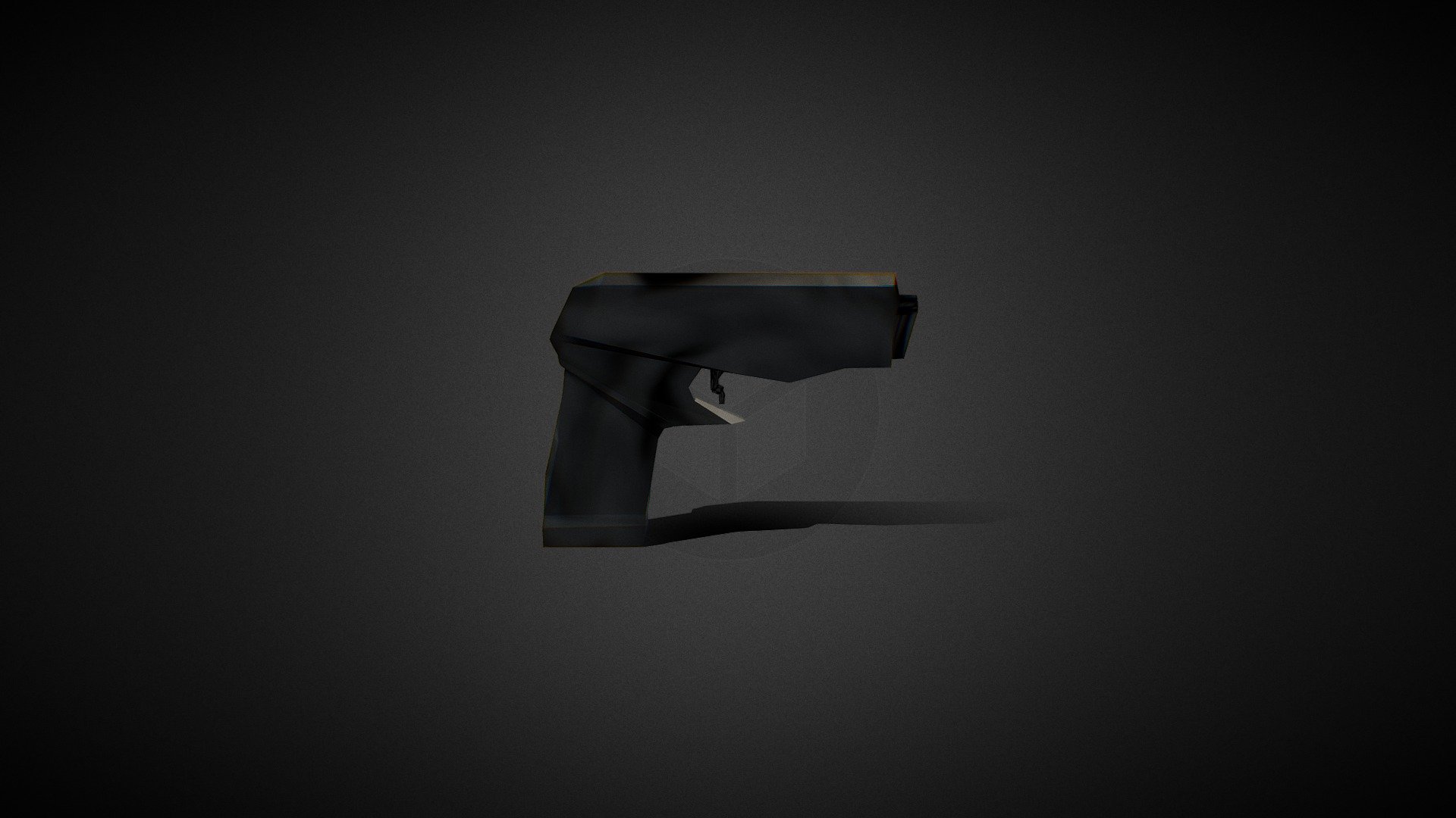 low poly scifi gun