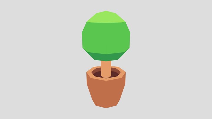 Low Poly Simple Plant – Free 3D Model STL