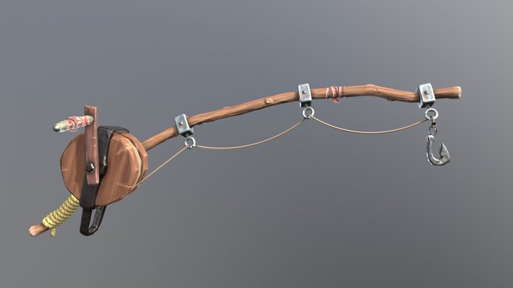 Sea of Thieves: Fishing Rod 3D Model
