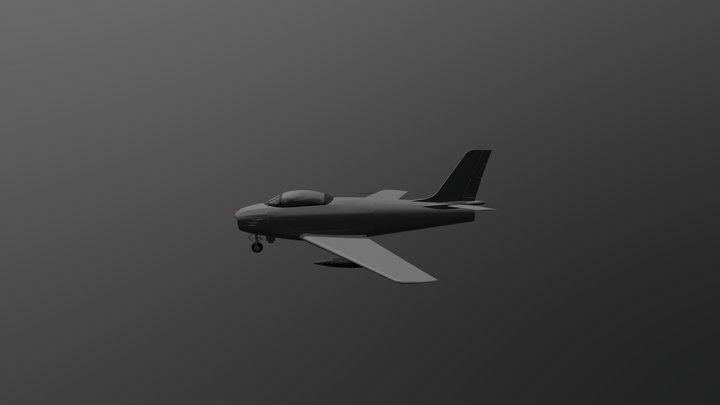 F86-super Sabre 3D Model