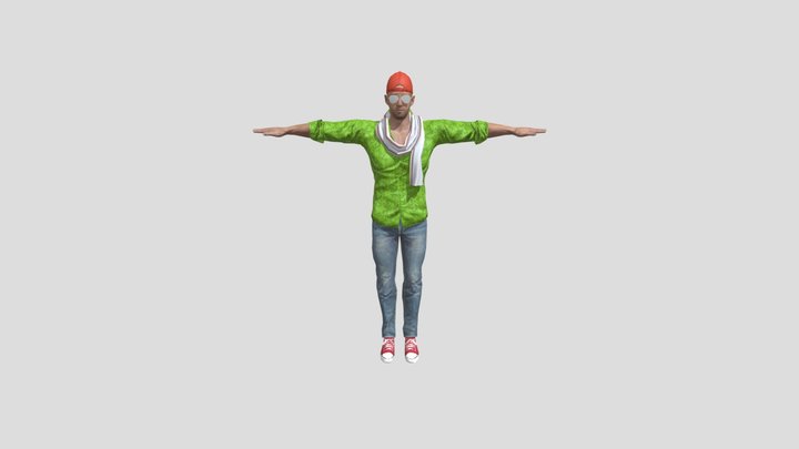 Indian theft auto Character 3D Model