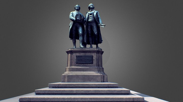 Goethe - Schiller Monument 3D Model
