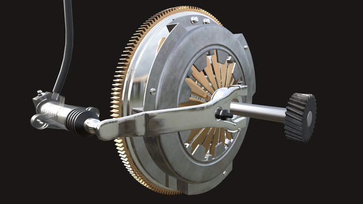 Embrague monodisco seco 3D Model