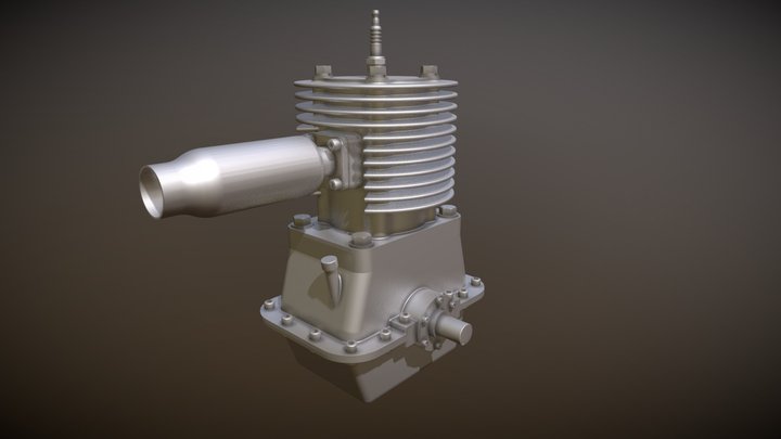 Single Cylinder Engine 3D Model