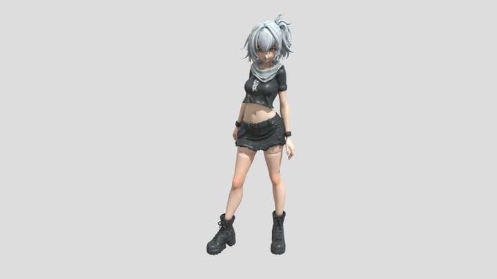 Anime Girl Character – Stylized 3D Model 3D Model