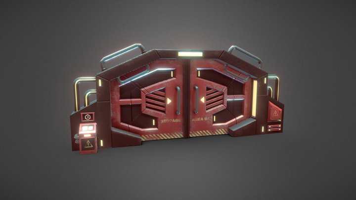 Science Fiction Door 3D Model