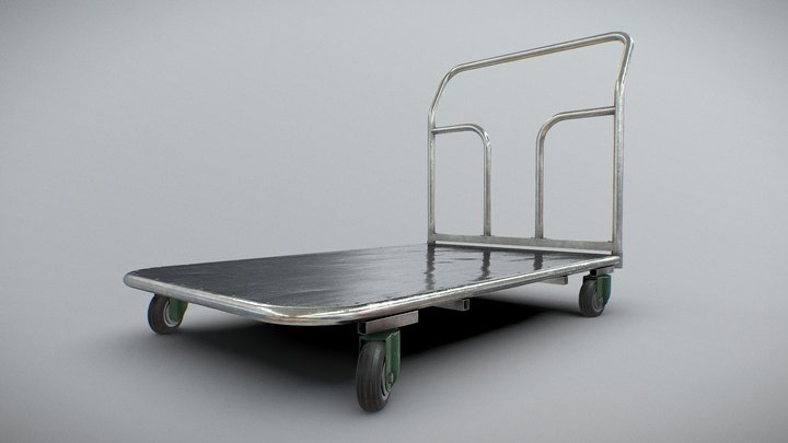 Simple Platform Trolley 3D Model