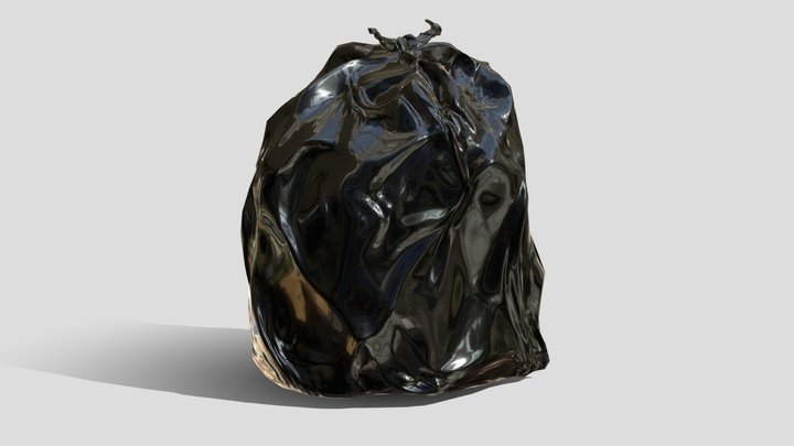 Bin bag Low Poly 3D Model