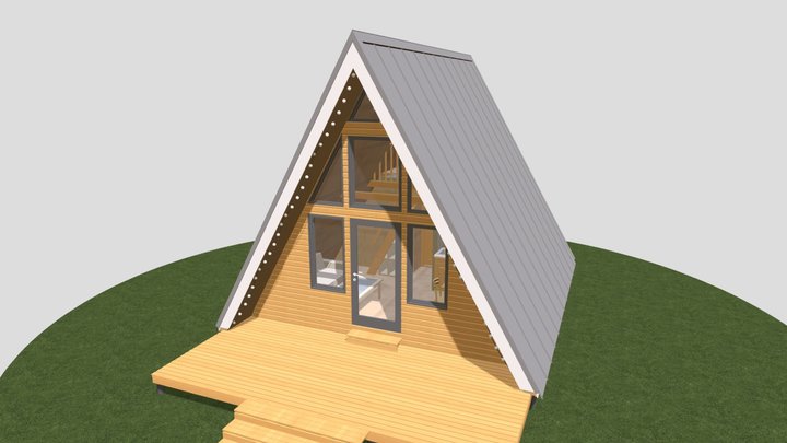 A-Frame cabin house model 3D Model