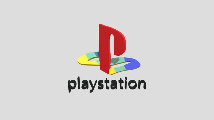 Playstation 1 Logo 3D Model