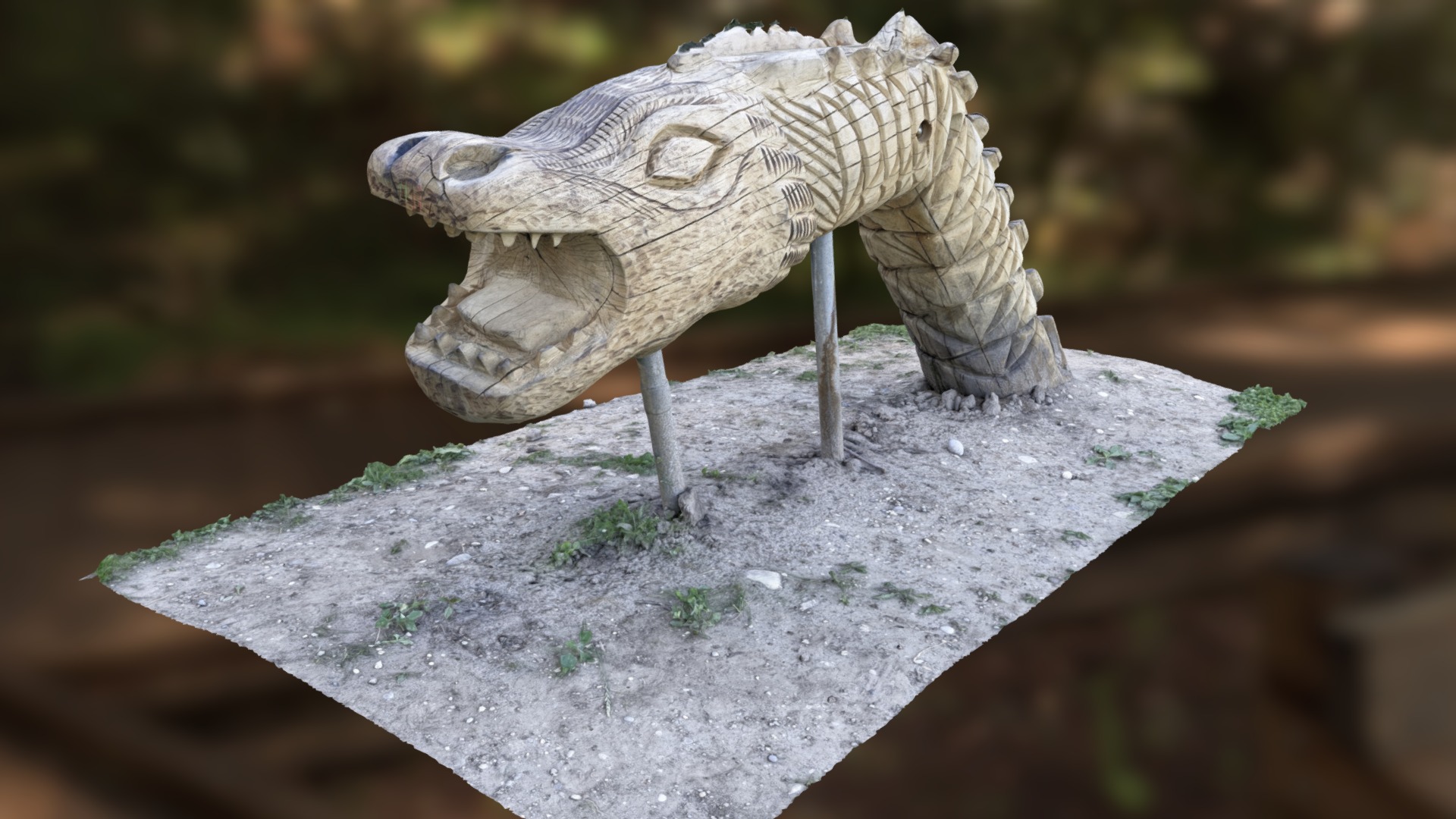 3D model Dragon Snake - This is a 3D model of the Dragon Snake. The 3D model is about a lizard on a rock.