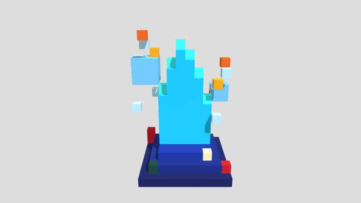 Bubble Music - Voxel 32x32 – Gratis 3D-model STL
