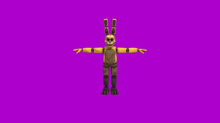 Springbonnie but Wrinkly 3D Model