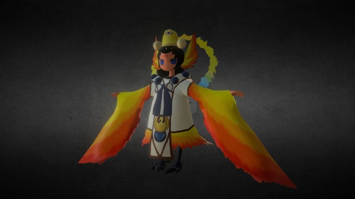 陰陽師 童女 3D Model