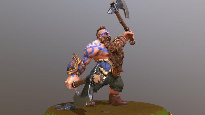 Berserker - Warrior in DwarfHeim 3D Model