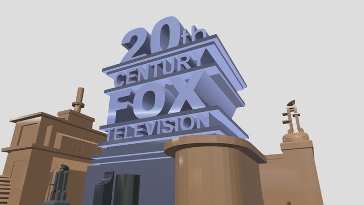 20th century fox logo template free 3D model animated