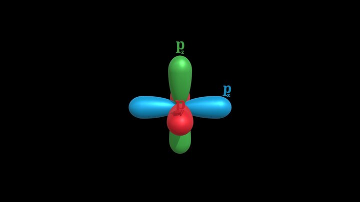 p Orbitals Updated – Kostenloses 3D-Modell STL