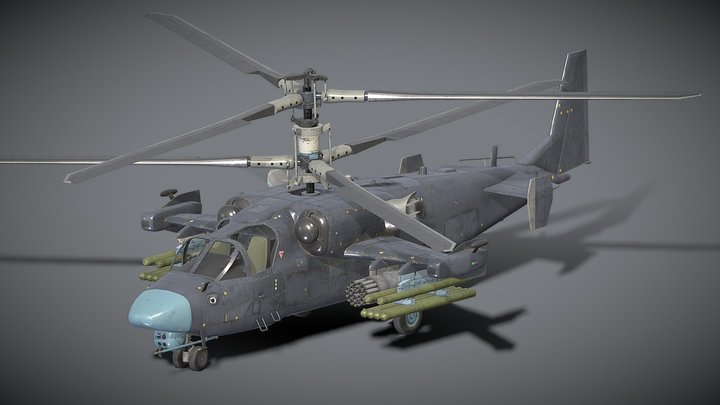 [PBR] Kamov Ka-52 3D Model
