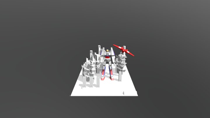 Super Robot Design 3D Model