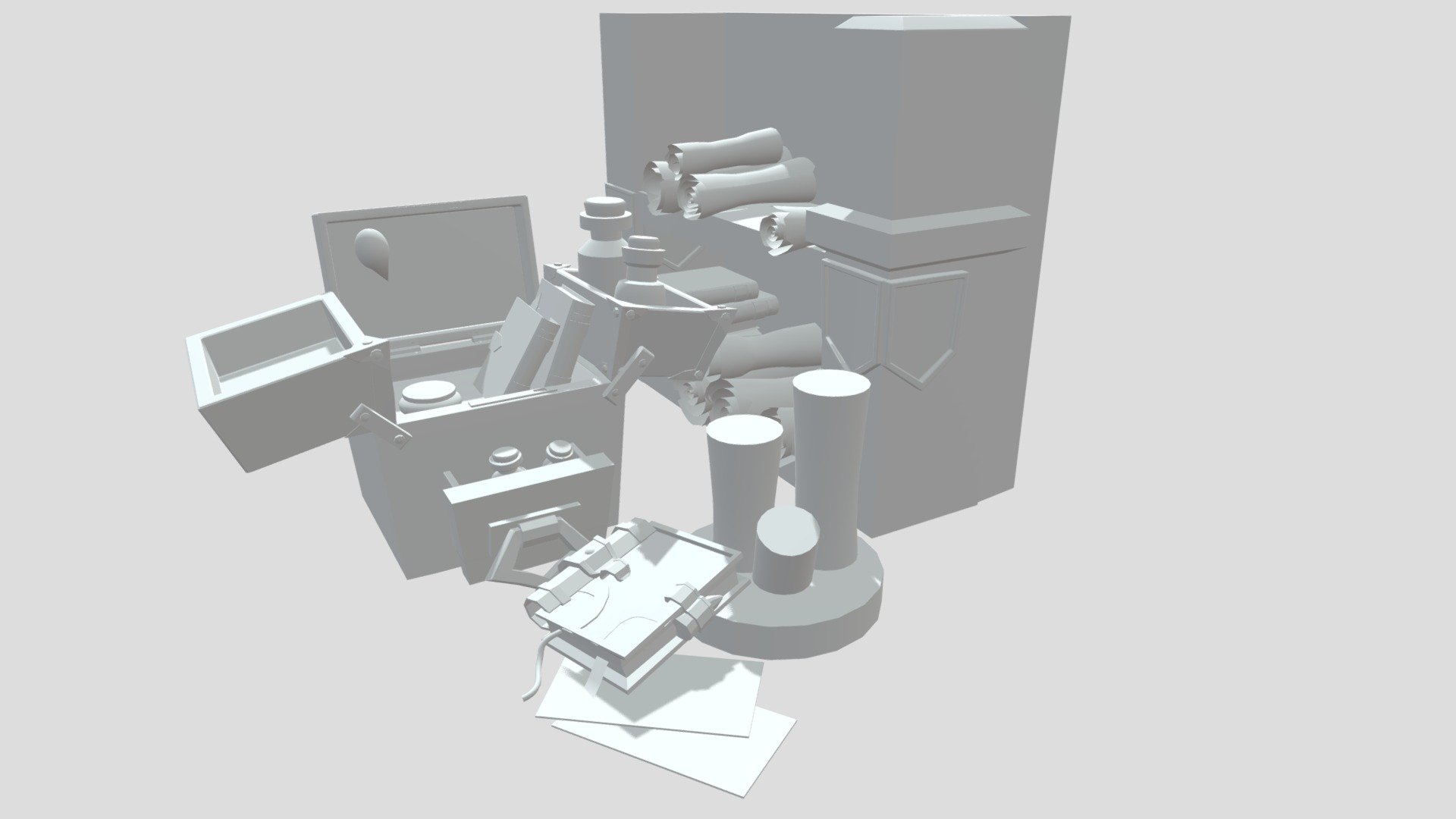 3_1_Books_Scrolls_Mosquera_Miller 3D model by Mosquera_Miller