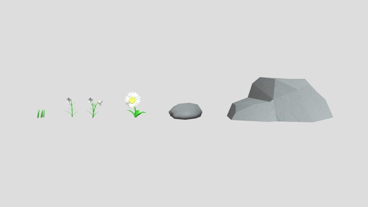 [Mutant Rabbits] Foliage Game Assets 3D Model