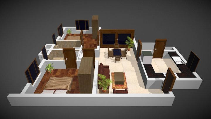 Apartment Floor Plan 3D Model