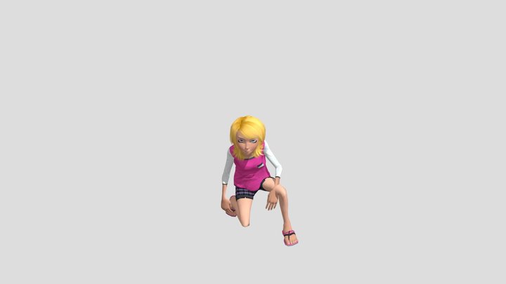 Pearl@ Crouch To Stand 3D Model
