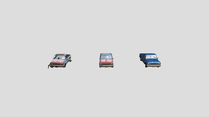 [HW XYZ School] New/Used/Ruined "Chevy Pickup" 3D Model