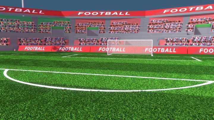 SOCCER FIELD GRASS STUDY 3D Model