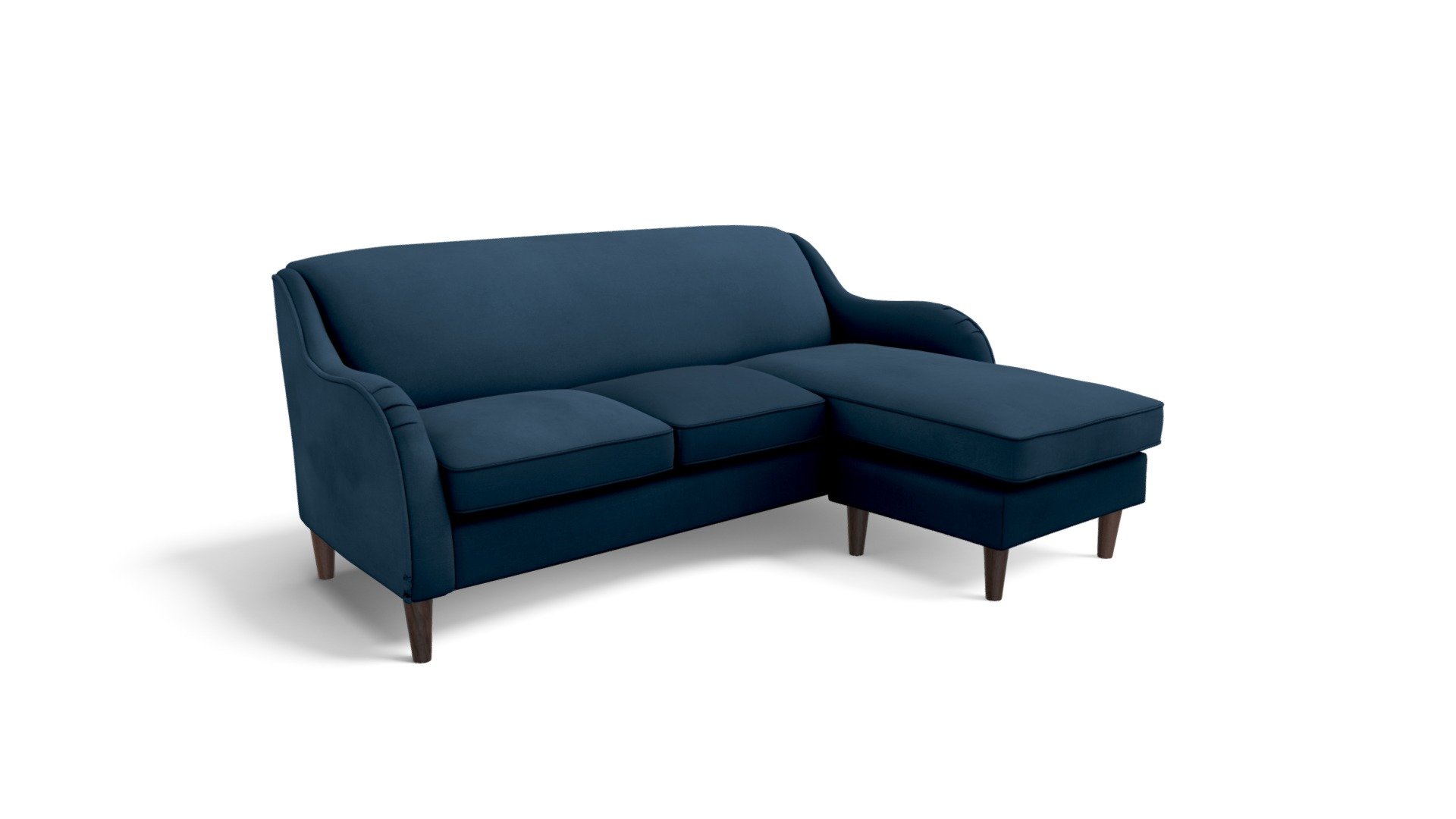 Helena Large Corner Sofa, Plush Teal Velvet