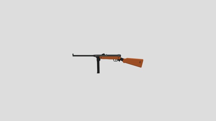 Low Poly Orița M1941 SMG 3D Model