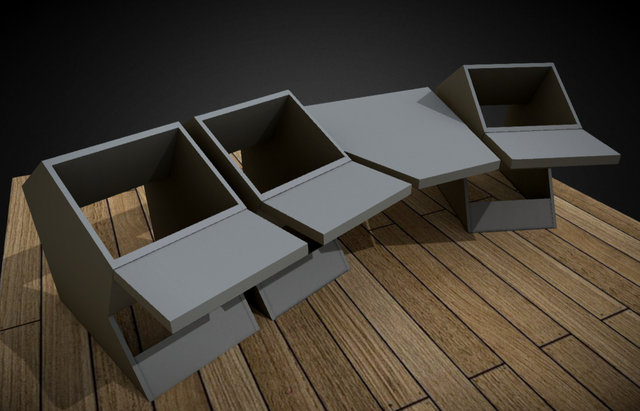 Custom Desks 3D Model
