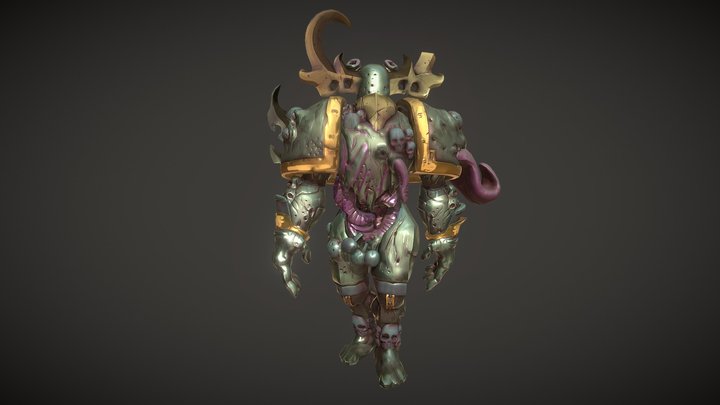 Plague Marine 3D 3D Model