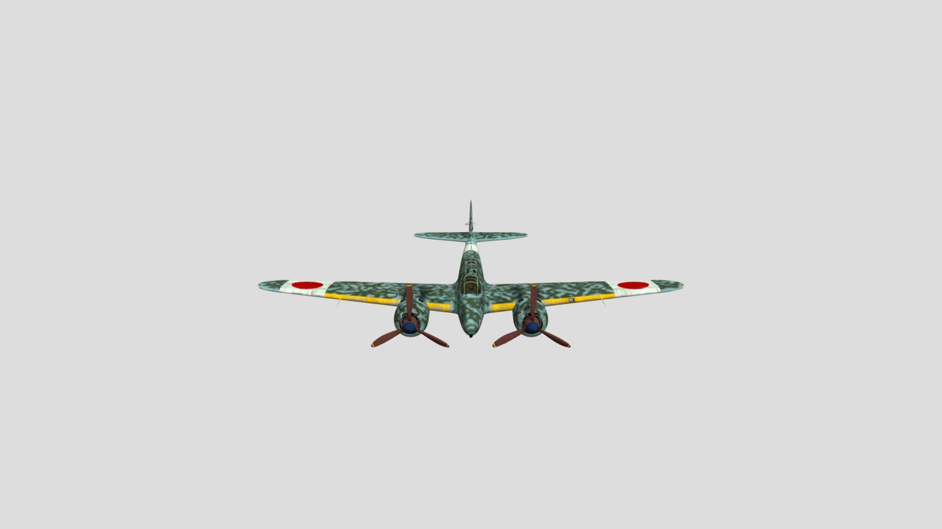 Ki-45 Tei (War Thunder) — Sketchfab embed 3D viewer