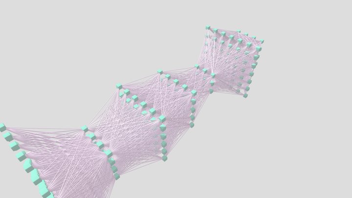 Fully Connected Neural Network Visualization 3D Model