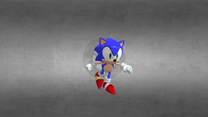 animations-classic-sonic-sonic-runners (2) 3D Model