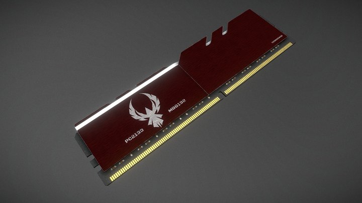 Random access memory (ram) ddr4 3D Model